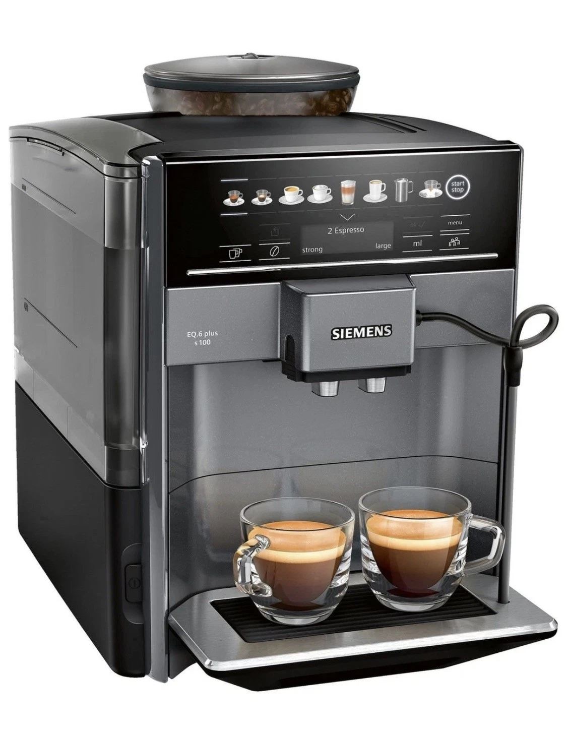 SIEMENS TE651209GB EQ6 S100 Bean to Cup Coffee Machine - Titanium- UK Sell