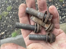 Yamaha DT100 Cylinder Heads Bolts/Nuts Top Hats 4 As Shown Good Used Originals 