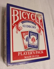 Vintage Poker 808  Bicycle Rider Back Cards "Player's Pack" Blue/Red 12 Decks