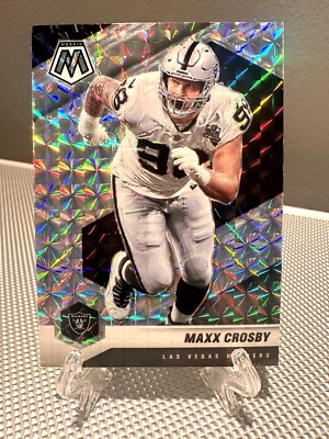 2021 Mosaic MAXX CROSBY Silver Choice Prizm Base Parallel NFL Las Vegas Raiders
