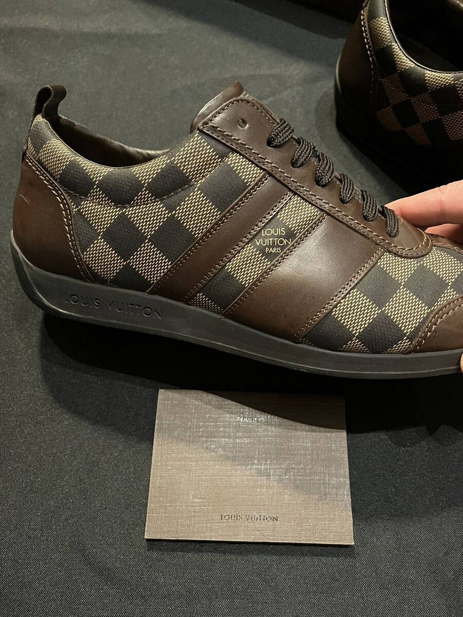 LOUIS VUITTON MONOGRAM CHECKERED SHOES SNEAKERS 8.5 FITS LOUIS VUITTON MONOGRAM CHECKERED SHOES SNEAKERS 8.5 FITS