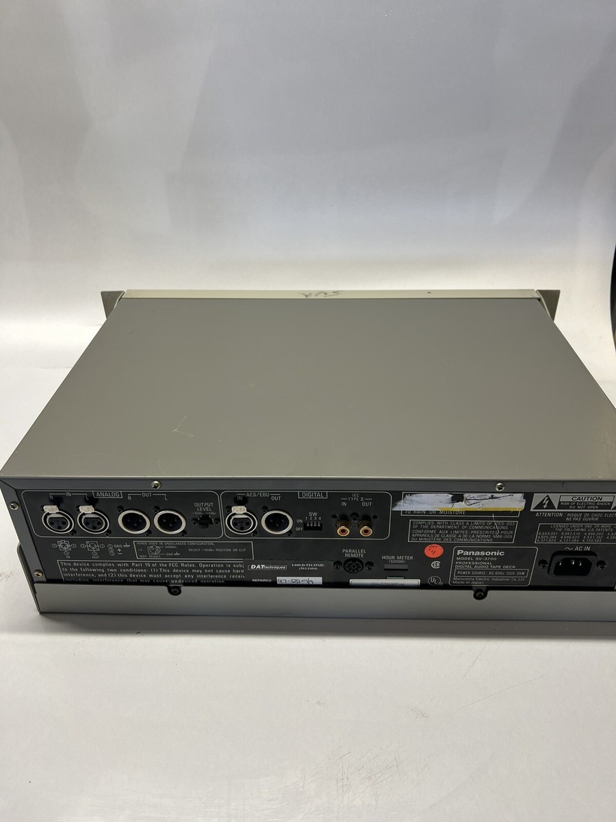 Panasonic SV 3700 DAT Recorder Digital Audio Tape Powers On | eBay