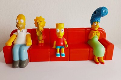 Die Simpsons Sofa-Figuren - Burger King - Bart Homer Lisa Marge & Maggie
