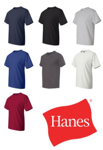 Hanes Beefy-T alto Tagless Camiseta 100 