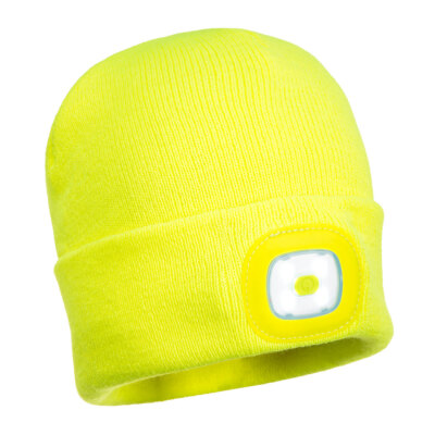 Portwest B027 LED-Beanie Kinder /LED Mütze wiederaufladbar, bsp. für d. Schulweg