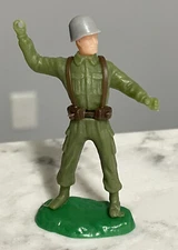 Vintage Elastolin Swoppet WWII German Soldier Figure w/ Helmet Gear 