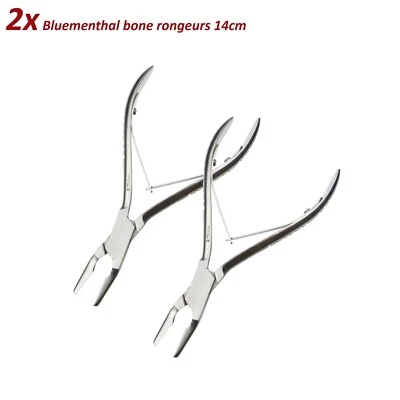 TK PLUS Set de 2 Instruments Dentaire PINCES BLUEMENTHAL CM, 14 Orthopedic Bone Rongeurs