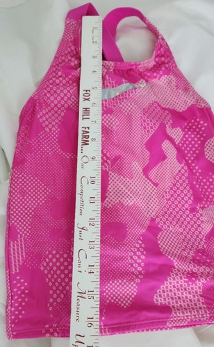 Nike Girls Cross Back Bathing Suit Top Size S (8-10 Yrs) Pink - Picture 3 of 5