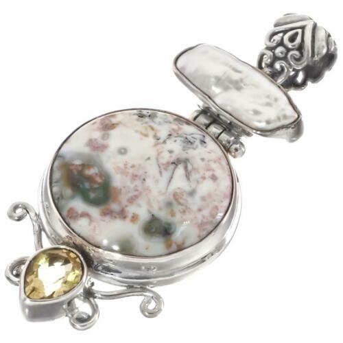 Pendentif En Argent Sterling Finlandais - Quartz Fumé - Sarpaneva Vintage 1513 - Signé - Bijou Scandinave