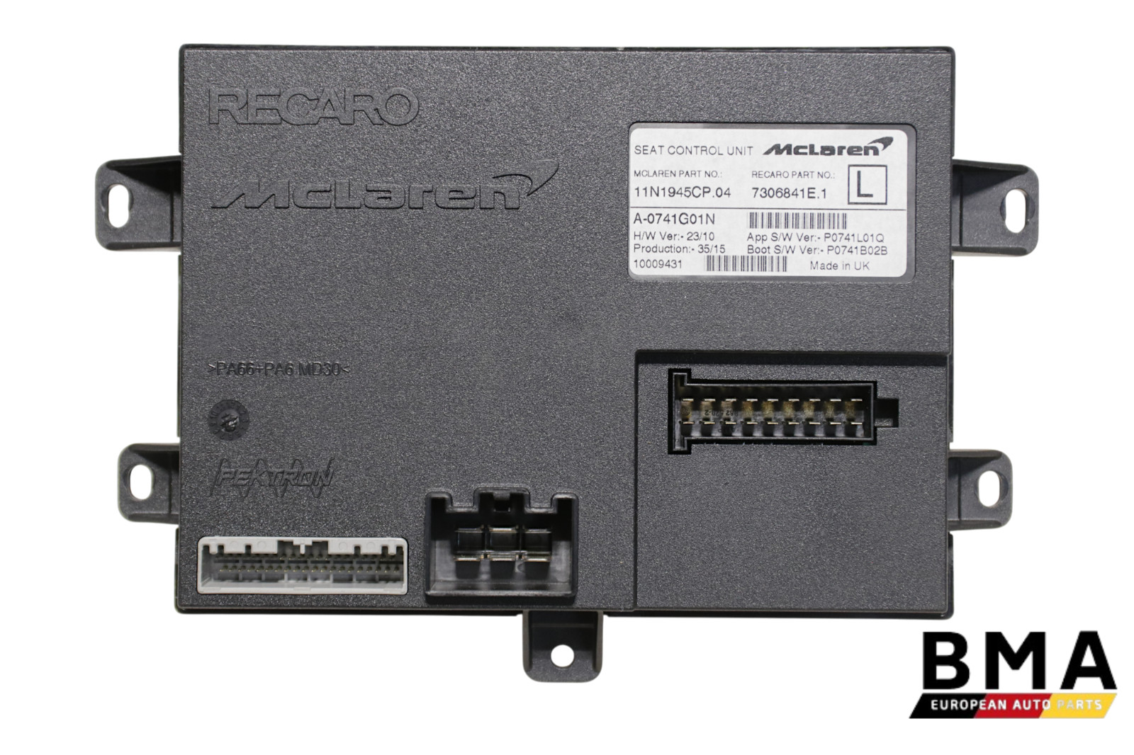 McLaren MP4-12C Spider Front Left Driver Seat Control Unit 11N1945CP 2012 - 2014