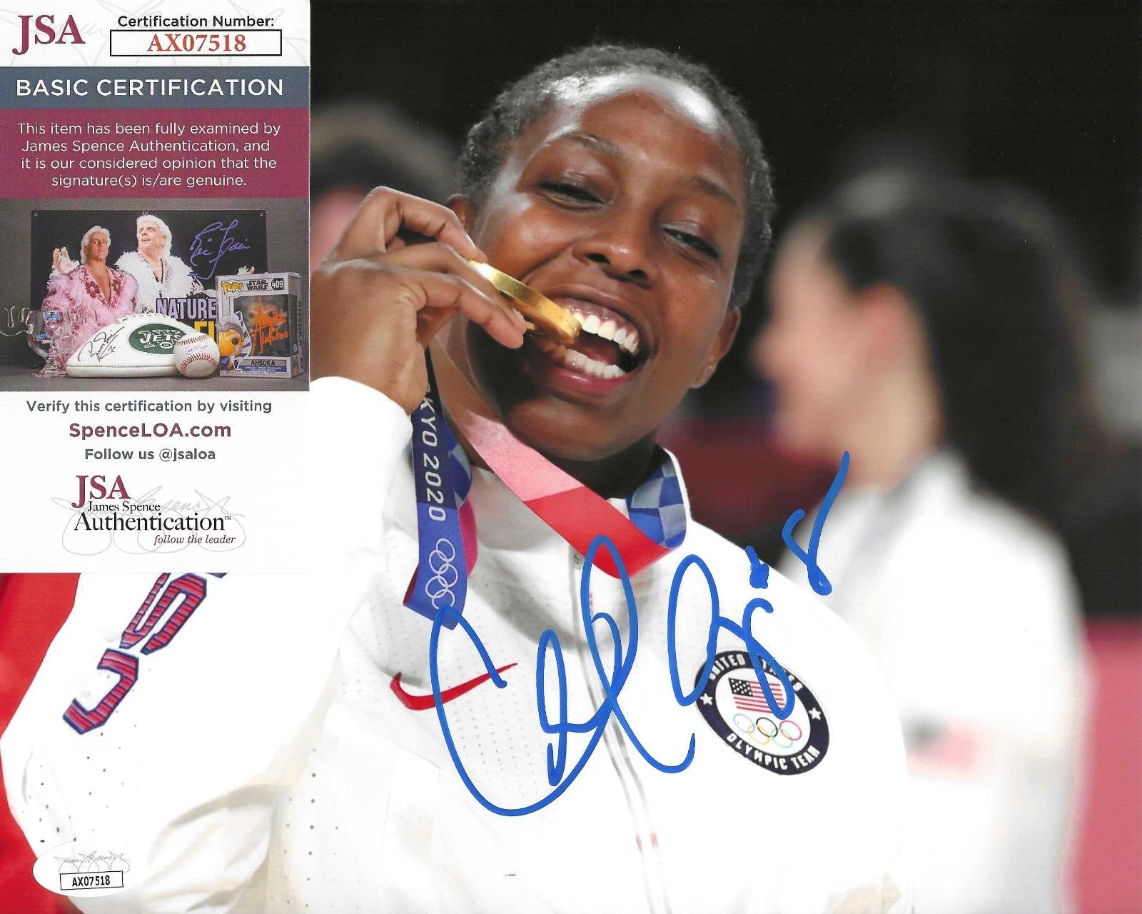 Chelsea Gray Autographed Signed Las Vegas Aces 8x10 Photo w/ JSA COA #AX07518 USA 