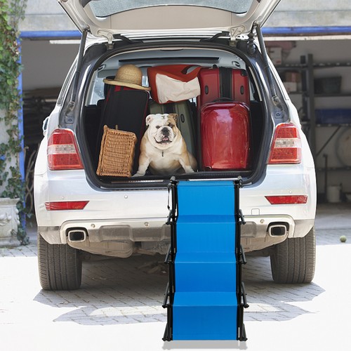Escalera para perros plegable de 4 niveles para coche hasta 30 kg rampa para perros escalera para perros estable - Imagen 7 de 29