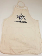 Vtg Masonic Freemason The Working Tools Of The Knife & Fork Degree Apron Masons 