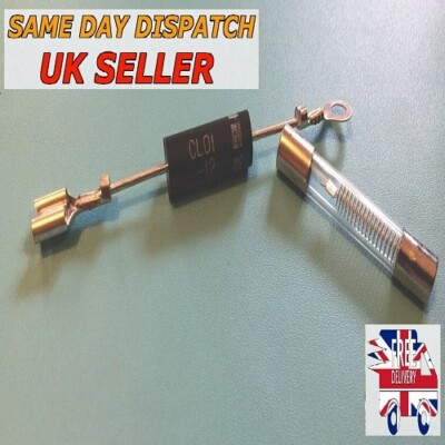 Mikrowellenofendiode CL01-12 und Hochspannungssicherung 5kV 650mA 0,65A (keine Hitze)