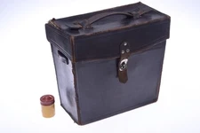 ✅ GAUMONT BELLIENI MACKENSTEIN? JUMELLE LEATHER STEREO CAMERA CASE *NICE* 9X18CM