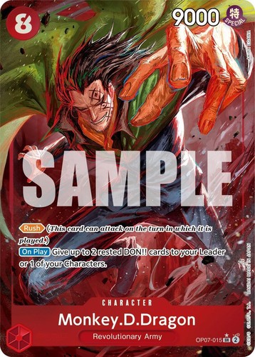 PSA 10 Monkey D.Dragon (SP Alt Art) OP07-015 SR - ONE PIECE