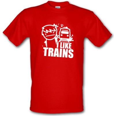 ASDF I LIKE TRAINS  Cult Cartoon Gamer Children's t-shirt **ALL AGES**