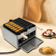 Commercial Electric Fish Shaped Taiyaki Waffle Baking Making Maker Machine