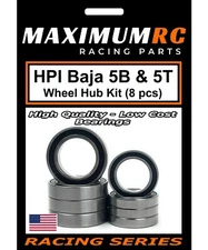 MAXRC - HPI Baja 5B 5T 5R Flux Wheel Hub Sealed Bearing Kit Upgrade Parts (8)