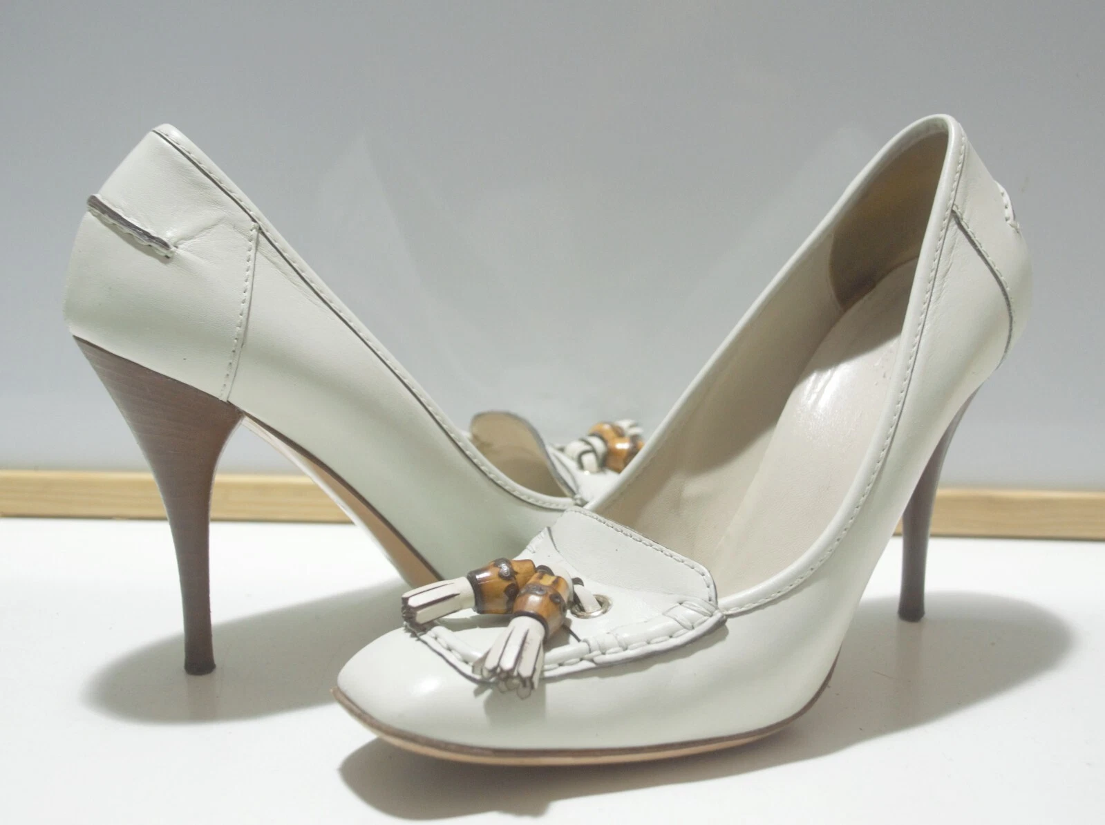 Chaussures à talons Gucci cuir bambou 39,5C