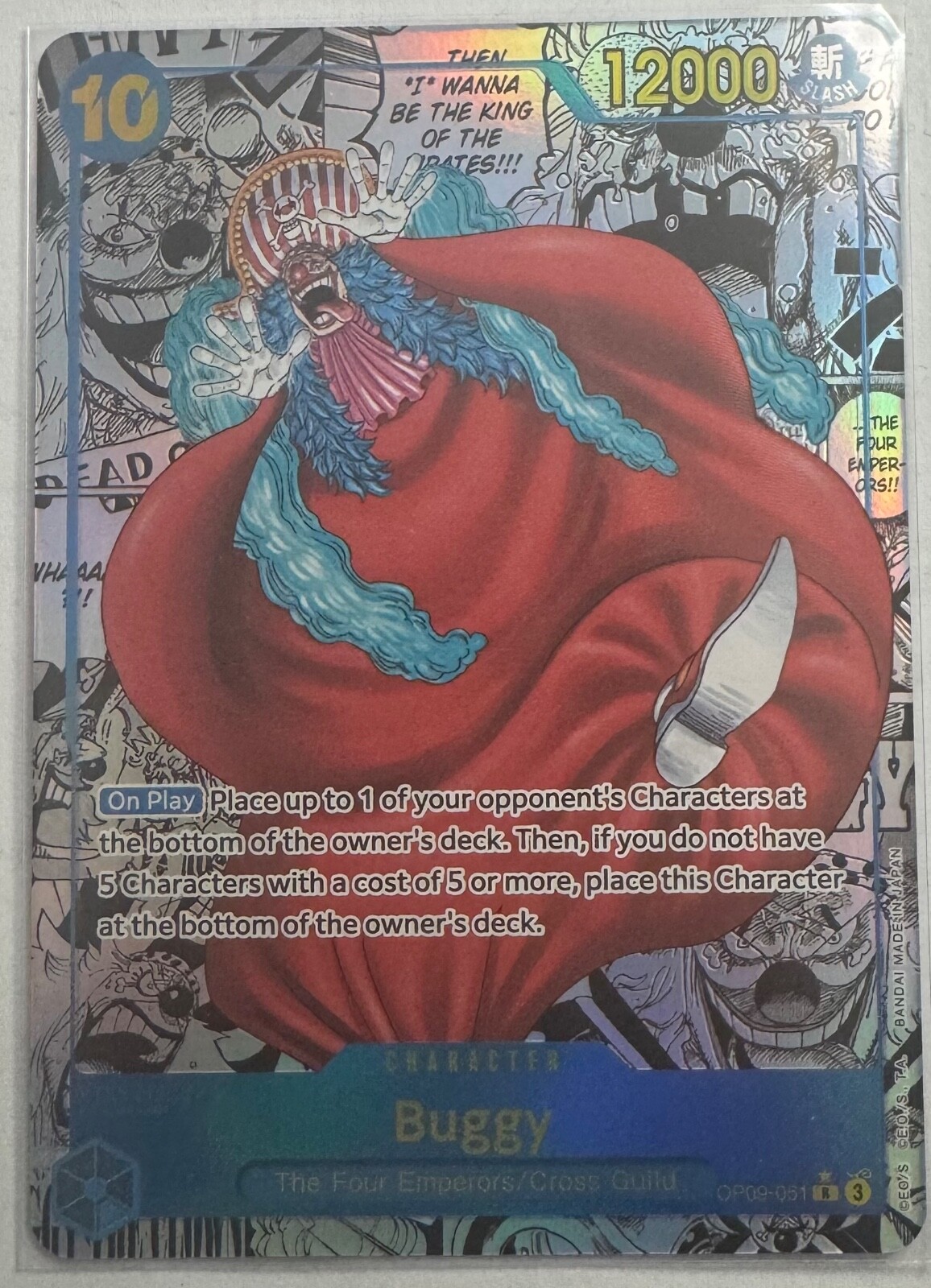 Buggy OP09-051 SEC Manga Alt Art Parallel One Piece Card English #1