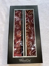 Rare Pampered Chef Neck Tie And Scarf/Neckerchief Maroon With Logo
