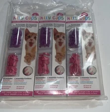 Kitty Caps Cat Nail Cover 3 Boxes Large Safe & Stylish No Declawing Alternative