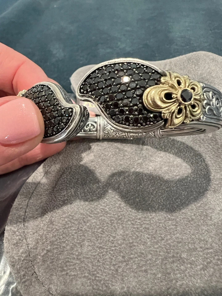 Novo $ 8 350.  Pulseira de prata Konstantino Arsinoe ouro 18K, diamante 2,74 quilates - Imagem 2 de 4