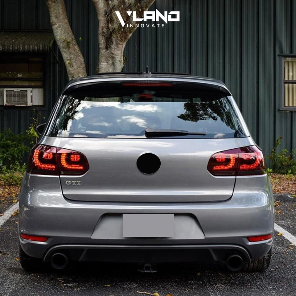 Luces traseras LED VLAND para VW GOLF MK6 GTI R 2010-2013 luz trasera roja cereza Foto 3 de 4