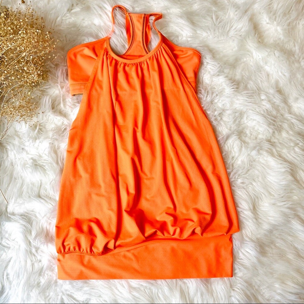 Original Lululemon No Limits solid orange tank to - image 5