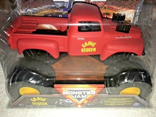 2022 MONSTER JAM GRAVE DIGGER RED 1:24 SCALE **NEW** - Picture 8 of 8