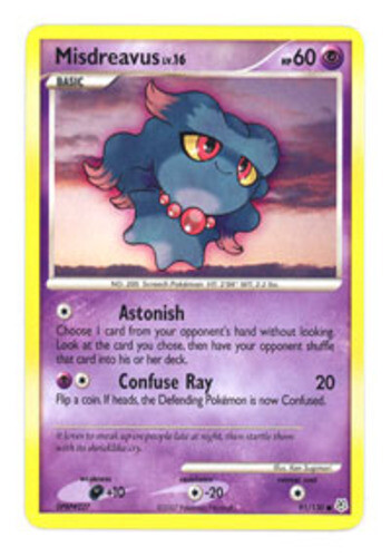 Pokemon - Misdreavus - 91/130 - Common - Diamond and Pearl - NM