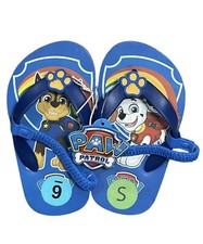Paw Patrol Marshall Chase Blue Thong Flip Flop Sandals Toddler Size S 5/6