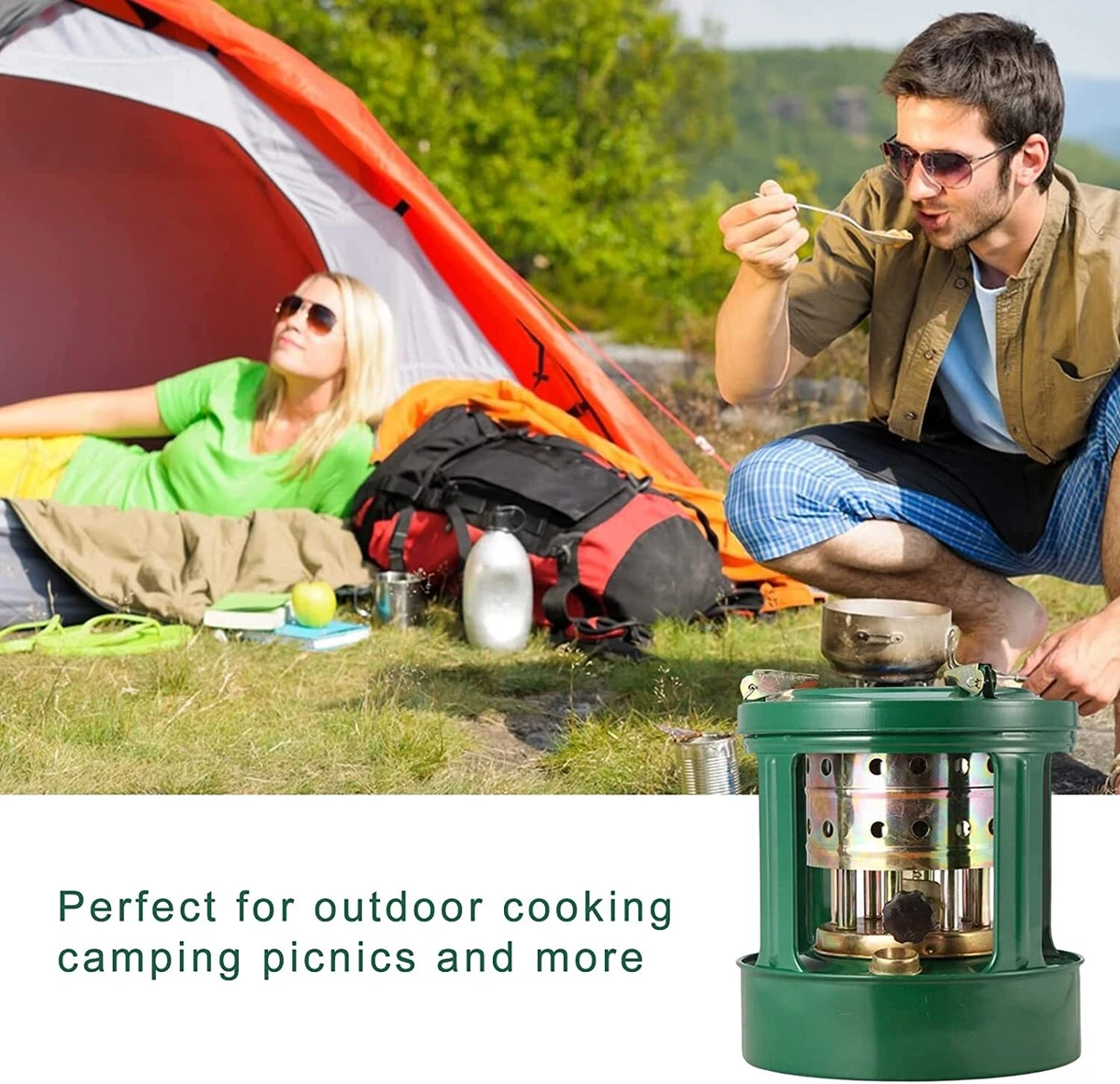 Outdoor 8 Wicks Kerosene Stove Heater, Paraffin Heater, Camp Stoves Water  Stove | eBay