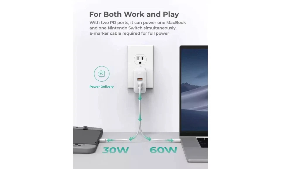 AUKEY 90W FAST CHARGER, PA-B6S. - Image 3 of 4