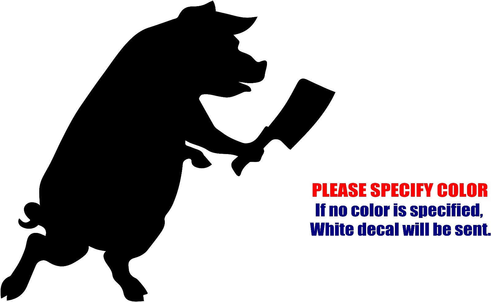 Vinyl Decal Sticker - PIG WITH BUTCHER KNIFE Car Truck Bumper Window ...