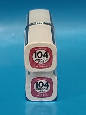 2 ×  L'OREAL Paris   AGE PERFECT   Lipstick # 104 LUMINOUS PINK  0.13 oz
