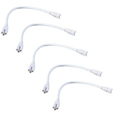 Lot of 5 Integrated T5 T8 LED tube light link cable interconnect 1ft