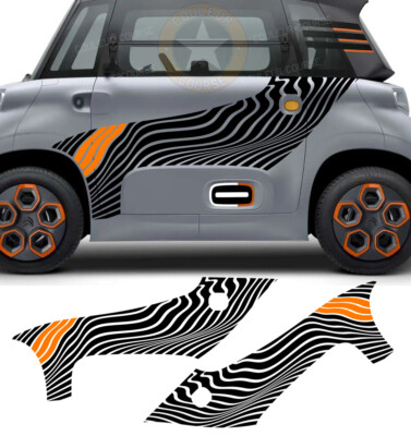 2 X STREIFEN SET DEKO DEKOR SEITE FÜR CITROEN AMI AUFKLEBER STICKER BD099-4