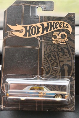 hot wheels 50th anniversary black and gold