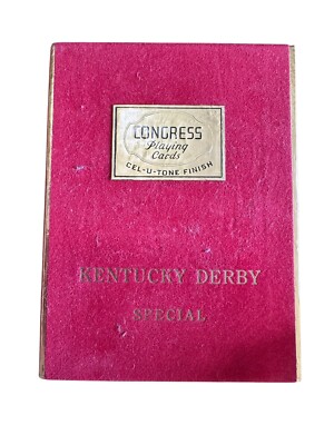 Rare Congress Playing Cards Cel-u-tone Kentucky Derby Special Nashua Round Table