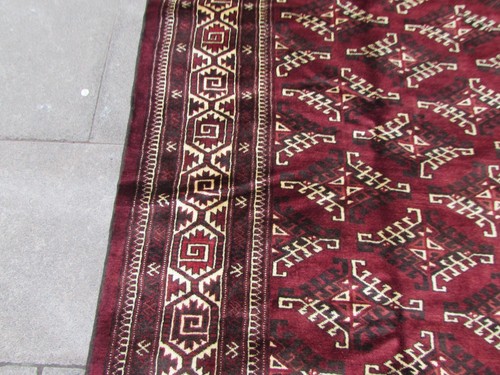 Vintage Hand Made Traditional Rug Oriental Wool Red Maroon Carpet 353x252cm - Picture 13 of 21