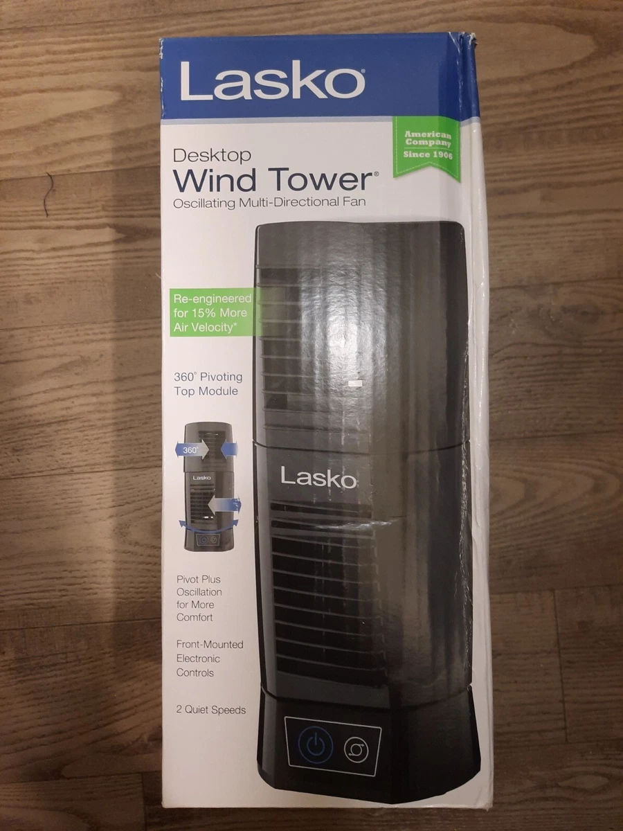 Lasko Desktop Tower Fan Wind Tower Oscillating Multi-Directional Table Fan  - NEW | eBay