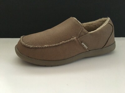 Mens Crocs 10128 Beige Brown Khaki Walu Canvas Loafers Slip On Boat Shoes  Size 9 | eBay