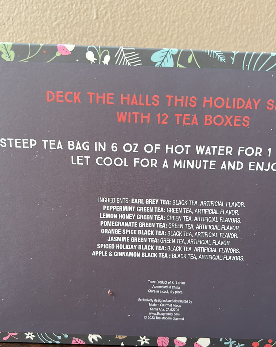 12 Teas Of Christmas Tea NEW SEALED 4 Tea Bags In Each Box Exp 03/25