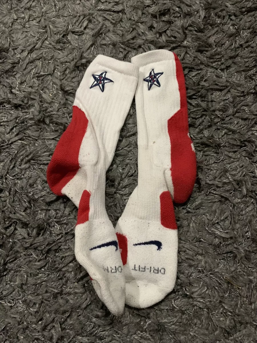 RARE NIKE ELITE 2.0 USA BASKETBALL SOCKS XLARGE RED SX4667 161 Olympics  Gold!