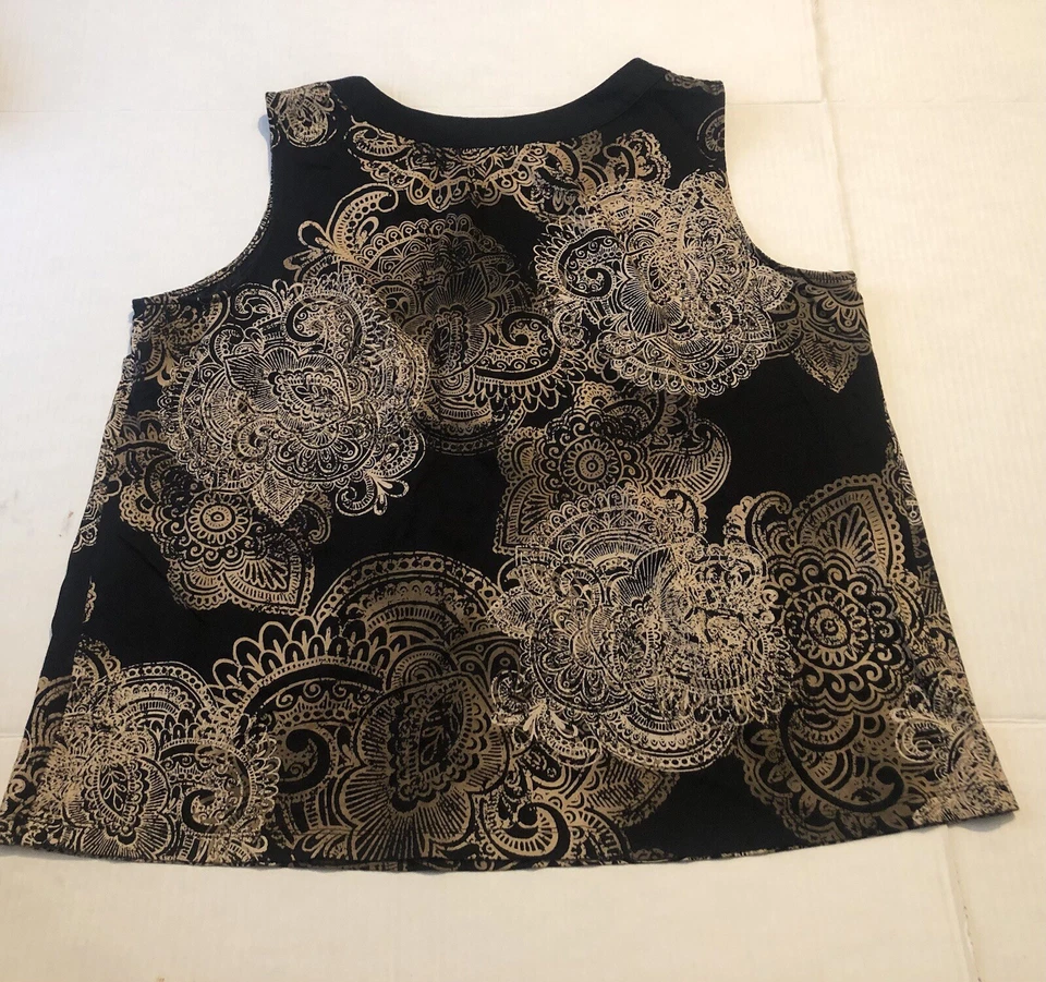 Camisa de punto sin mangas Sonoma para mujer talla XL estampado cachemir G2D20 Foto 2 de 4