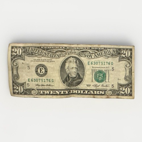 Vintage Bill 1993 $20 Dollar Bill Note E 63075176 G margin error - Picture 1 of 3