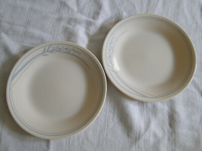 Set of 2 Corning Corelle BLUE LILY Pattern 6¾'' Bread & Butter Plates 