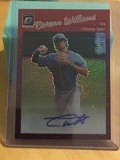 CARSON WILLIAMS #1990-CW  2023 Donruss Autograph Auto Purple 4/5 Rays SSP